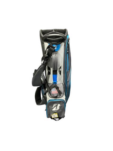 Used Bridgestone STAND BAG Mens Stand Bag Grey And Royal Blue 11834-S000040303
