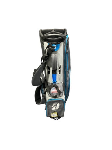 Used Bridgestone STAND BAG Mens Stand Bag Grey And Royal Blue 11834-S000040303