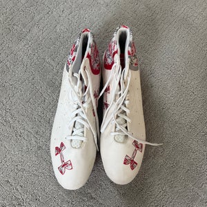 Men's Size M 13.5 (W 14.5) Under Armour Highlight High Top Molded Cleats (Used)