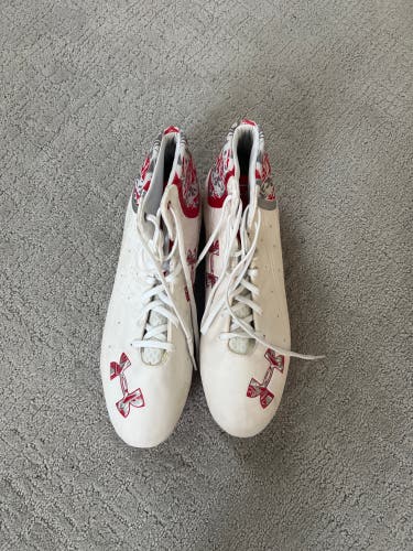 Men's Size M 13.5 (W 14.5) Under Armour Highlight High Top Molded Cleats (Used)