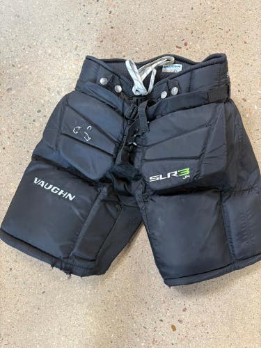 Black Junior Small Vaughn Ventus SLR3 Hockey Goalie Pants (Used)