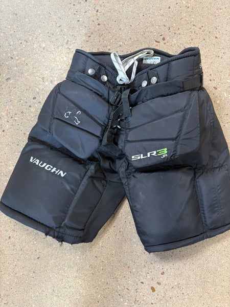 Black Junior Small Vaughn Ventus SLR3 Hockey Goalie Pants (Used)