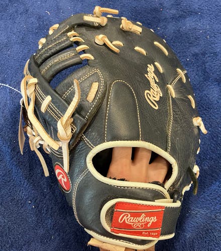 Black Rawlings Shut out LH First Base Softball Glove 12" (Used)