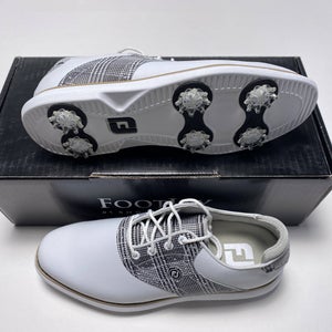 FootJoy FJ Traditions Golf Shoes White Zebra Black Women's SZ 7 (97904)