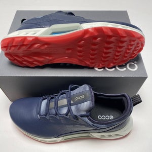 ECCO Golf Biom C4 Golf Shoes Marine Blue Red Women's SZ 8 (130903 01038)