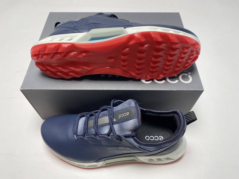 ECCO Golf Biom C4 Golf Shoes Marine Blue Red Women's SZ 8 (130903 01038)
