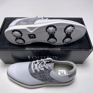 FootJoy FJ Traditions Golf Shoes White Zebra Black Women's SZ 7.5 (97904)