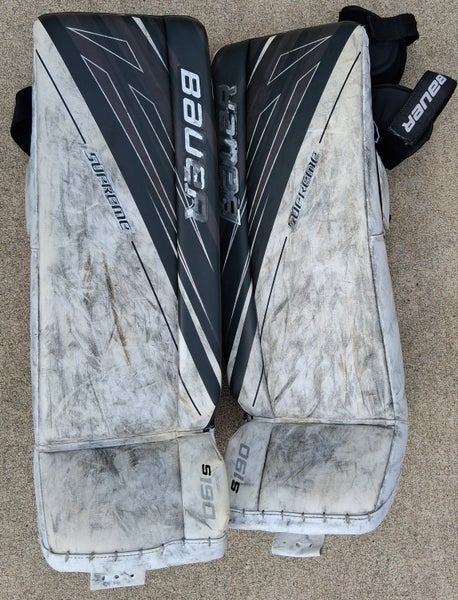 Medium Intermediate Bauer Supreme S190 Goalie Leg Pads (Used)