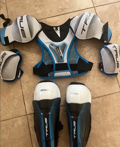 True- starter kit with chest should, elbow, and shin pad