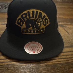 Black Mitchell and Ness Boston Bruins Hat!