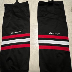 Chicago BlackHawks Third Senior L-XL Bauer Socks Pro Stock (Used)