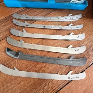 Bauer Stainless Steel runners / blades, sharpened 1 inch Hollow for goalies