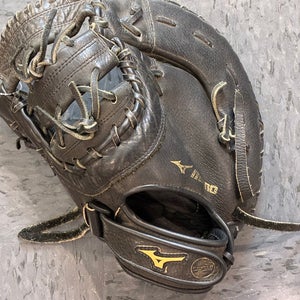 Black Mizuno Power Close II LH First Base Baseball Glove 12" (Used)
