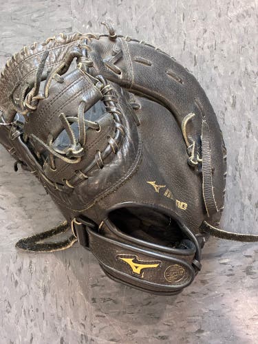 Black Mizuno Power Close II LH First Base Baseball Glove 12" (Used)