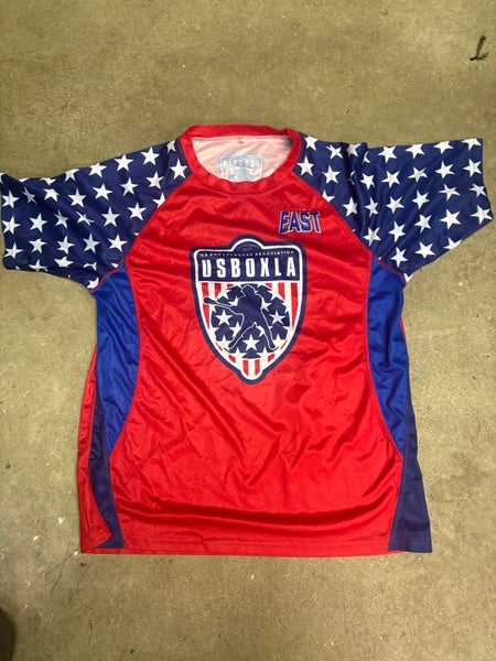 Team east USBOXLA box lacrosse shooter shirt sz large