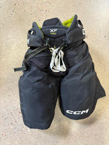 Black Junior Large CCM Tacks XF Pro Hockey Pants (Used)
