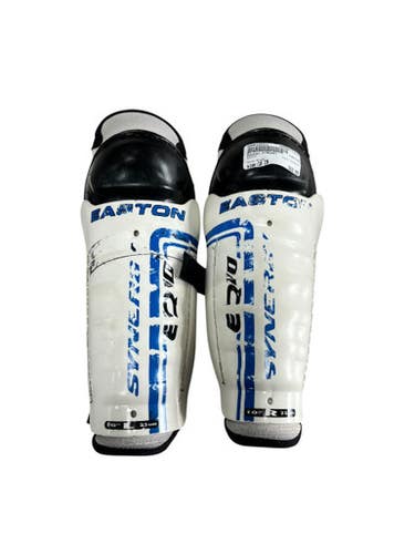 Used Easton SYNERGY Intermediate Shin Guards Black 10" 11833-S000165923