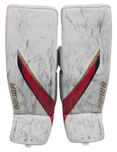 Bauer Vapor Hyperlite 2 Pro Goalie Leg Pads Large 35+ LARGE KNIGHT NHL Used Pro Stock (14156)