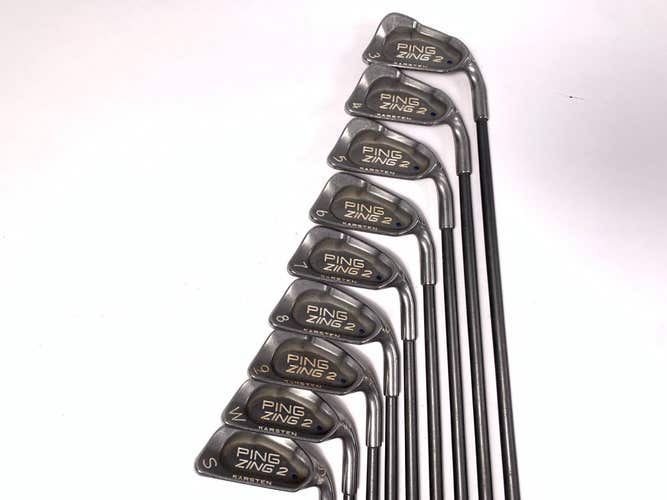 Ping Zing 2 Iron Set 3-PW Blue Dot 1* Up G Loomis Stiff Graphite Mens RH