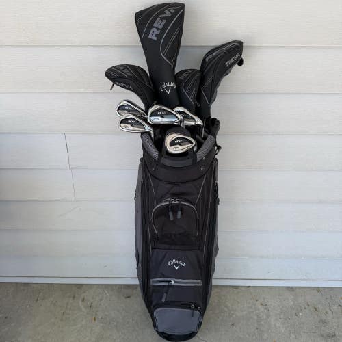 Callaway Reva Golf Set Driver Wood Hybrids Irons Cart Bag Womens Ladies Flex