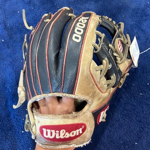 Black Wilson A2000 RH Infield Baseball Glove 11.5" (Used)
