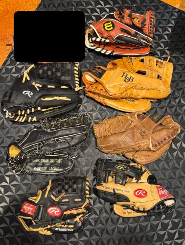 Baseball glove lot!