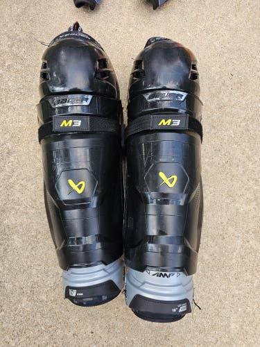 Senior Bauer Supreme M3 16" Shin Pads (Used)