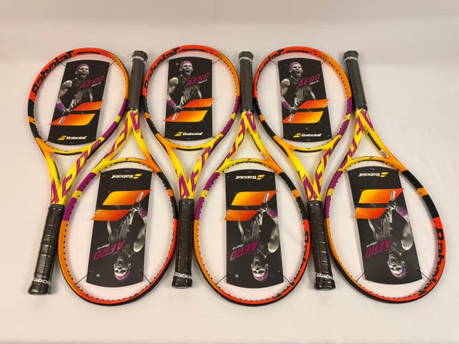 6x NEW Babolat Pure Aero Rafa 2019, 4 1/4