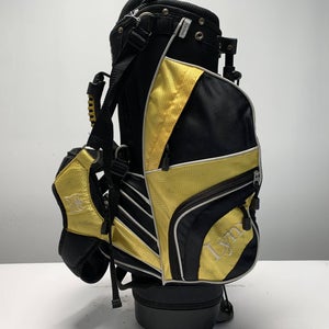 Lynx Lightweight Junior Stand Bag Yellow Black 6-Way Divide Dual Strap Golf Bag