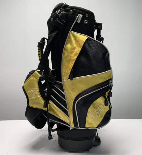 Lynx Lightweight Junior Stand Bag Yellow Black 6-Way Divide Dual Strap Golf Bag