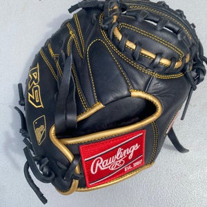 Black Rawlings R9 RH 27" Catcher's Baseball Glove (New)