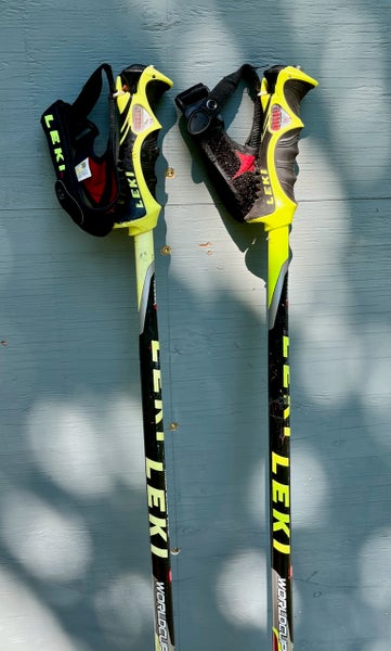 48in (120cm) Leki Racing World Cup Lite SL Ski Poles (Used)