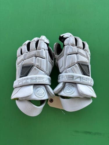 White Maverik M5 Lacrosse Gloves 13"