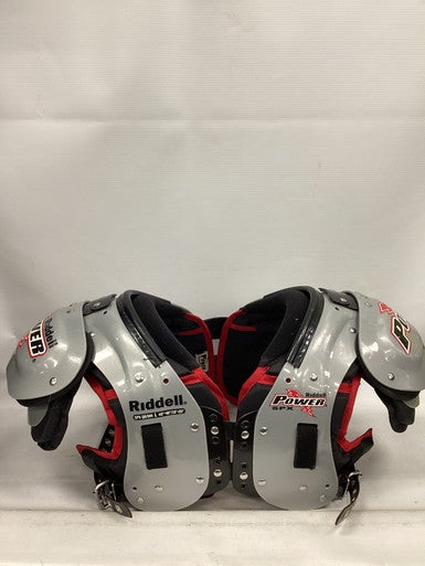 Used Riddell POWER SPX FB Shoulder Pads Grey LG 11851-S000037762