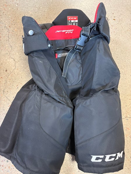 Black Senior Large CCM Jetspeed FT4 Hockey Pants (Used)