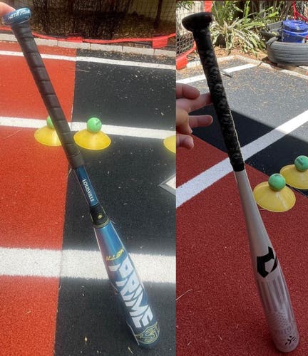 2025 Louisville Slugger Meta Prime (-10)and Demarini the Goods one piece 2024. Both 30/20 USSSA
