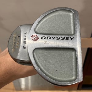 Used Odyssey White Hot 2-Ball Left Handed Mallet Putter 35"