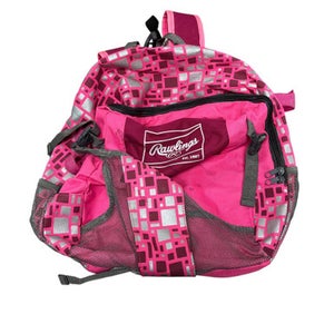 Used Rawlings PINK BACKPACK BB/SB Player Backpack Pink 11833-S000165794