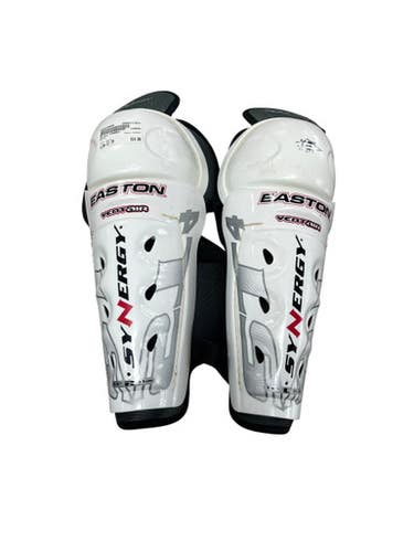 Used Easton SYNERGY Senior Shin Guards White 12" 11833-S000165808