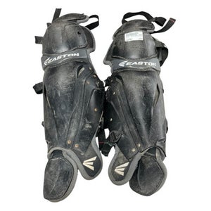 Used Easton EASTON BLACK SHIN GUARDS Catchers Leg Guards Black Adult 11833-S000165883