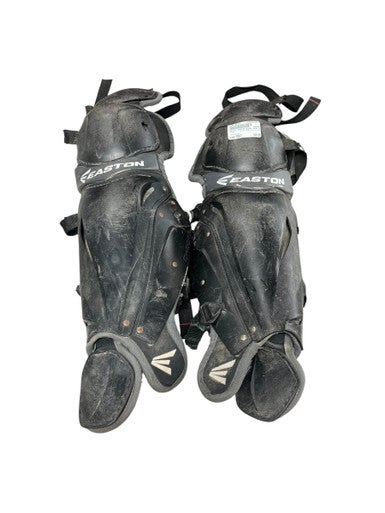 Used Easton EASTON BLACK SHIN GUARDS Catchers Leg Guards Black Adult 11833-S000165883