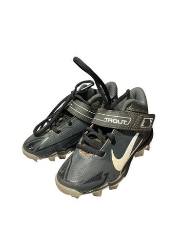 Used Nike BLK TROUT CLEATS BB/SB Cleats Black Youth 10.0 11834-S000040142