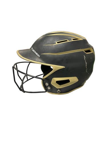 Used BoomBah BLK/GOLD HELMET Batting Helmet w/Mask Black One Size 11834-S000038029