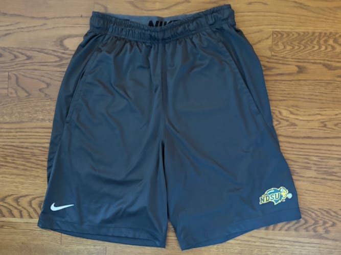North Dakota State Bison Nike Dri-Fit Athletic Shorts Gray/Adult Small (Used - Excellent Condition)