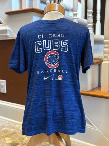 Chicago Cubs Colbalt Blue blend Nike Dri-Fit Adult Unisex T-Shirt (Used - Good Condition)