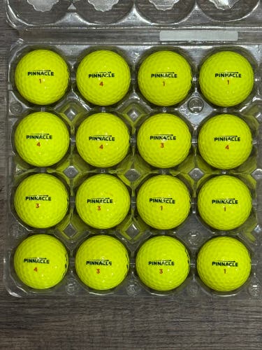 16 Pinnacle Rush Yellow Golf Balls with Jackson Hole Logo