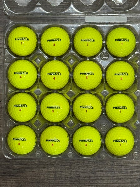 16 Pinnacle Rush Yellow Golf Balls with Jackson Hole Logo