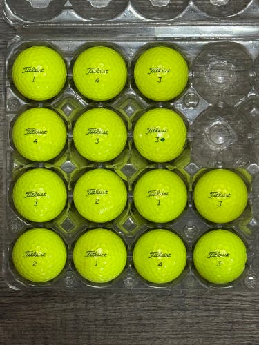 14 Titleist AVX Yellow Golf Balls