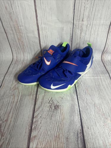 Nike Zoom Pole Vault Elite 3 Track Shoes Blue White Orange Men's 10.5 AA1204-400