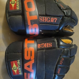 EASTON Flex Grip SHG27 Hockey Gloves Black  Vintage 90's ( Rare )